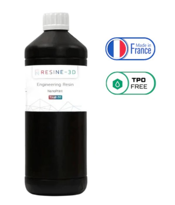 Resine-3D NanoPrint Tough 80 3D Resin - TPO Free - Bulk order discount and FREE express shipping!